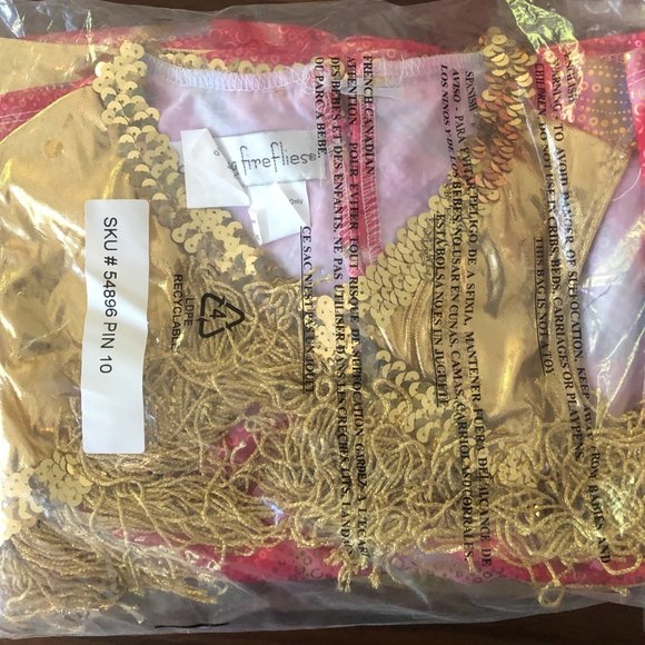 NEW CHASING FIREFLIES Girls SZ 8 70's Disco Queen Costume - Picture 3 of 5